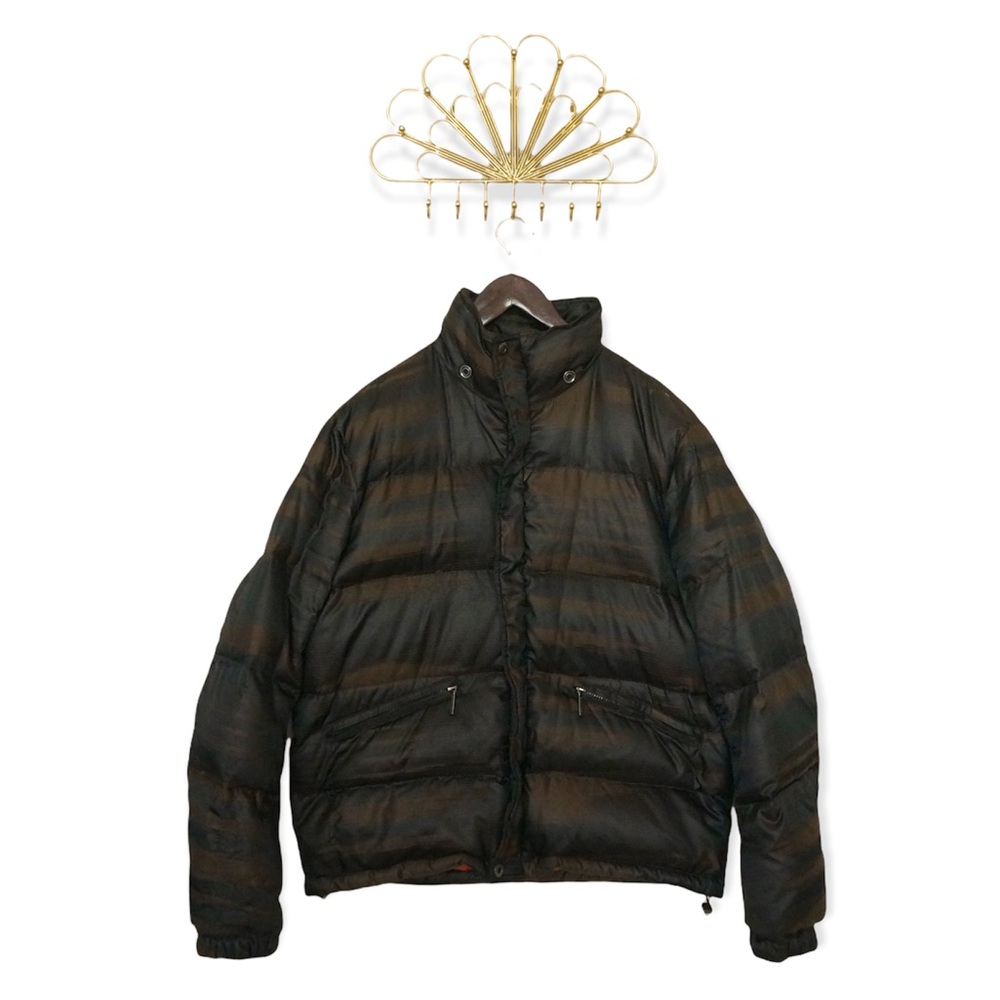 Missoni Black Brown Patterned Puffer Coat